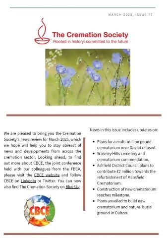 Cremation Society February Newsletter